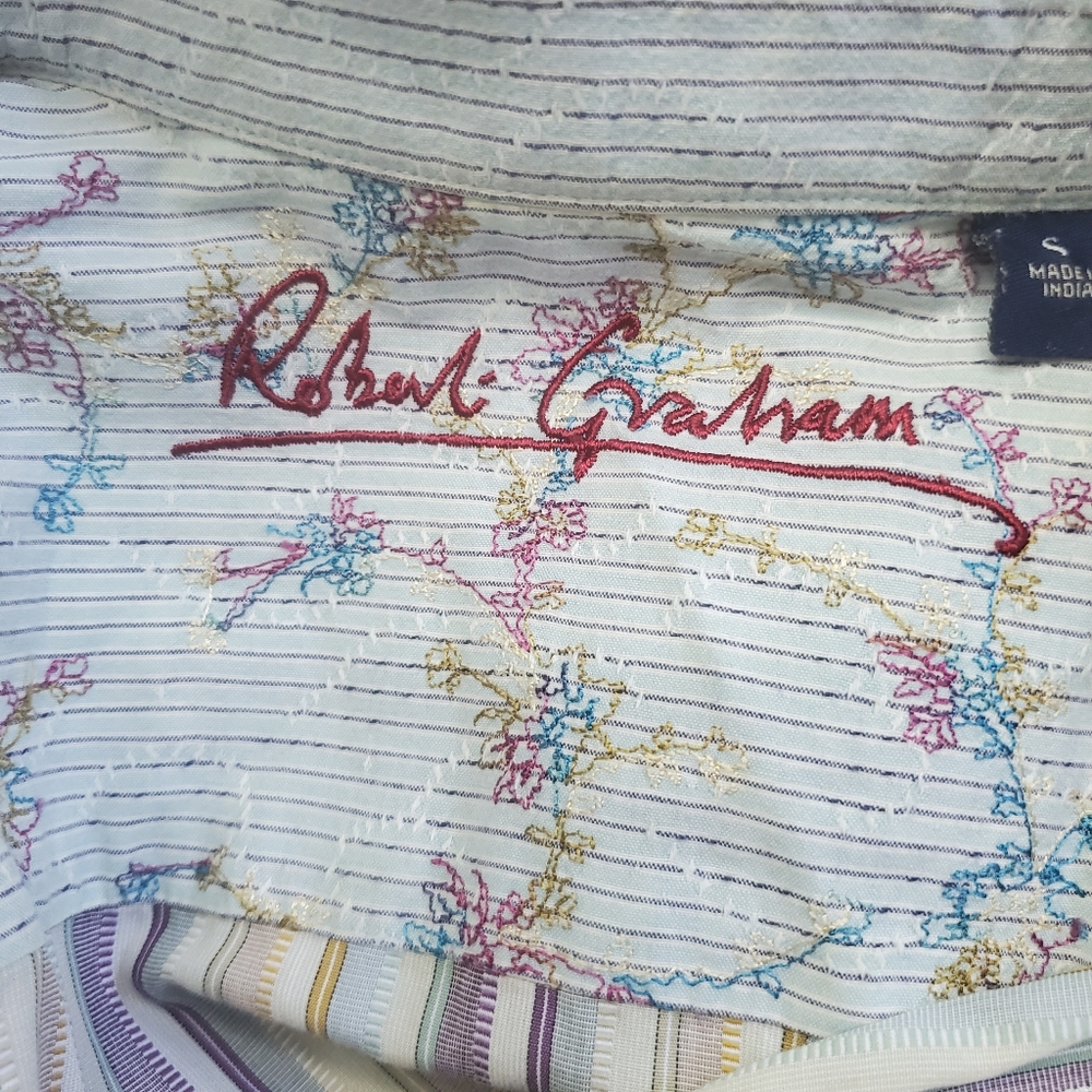 Robert Graham Multi-Color Stripe Button Down Shirt - image 8